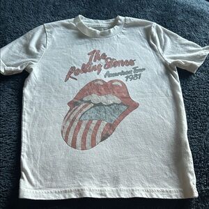 Abercrombie kids Rolling Stones White Tee size 7/8
